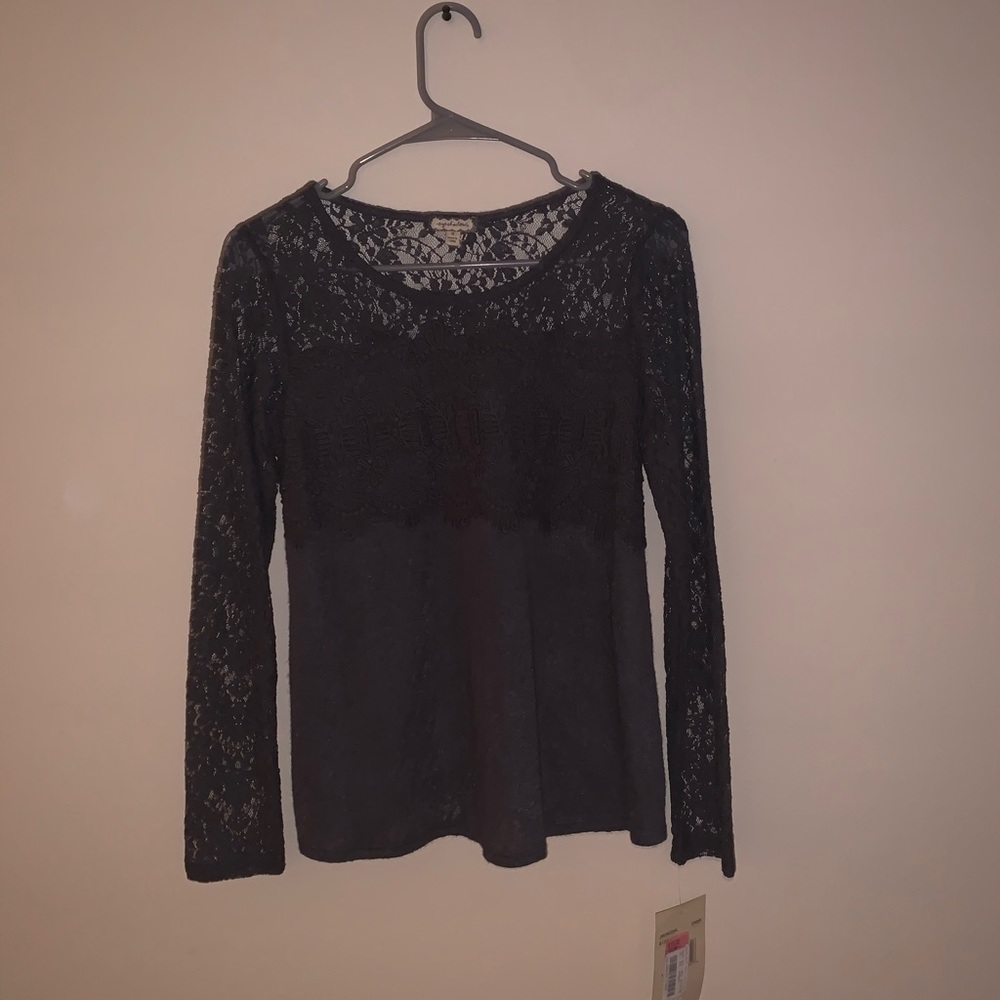 grey lace top